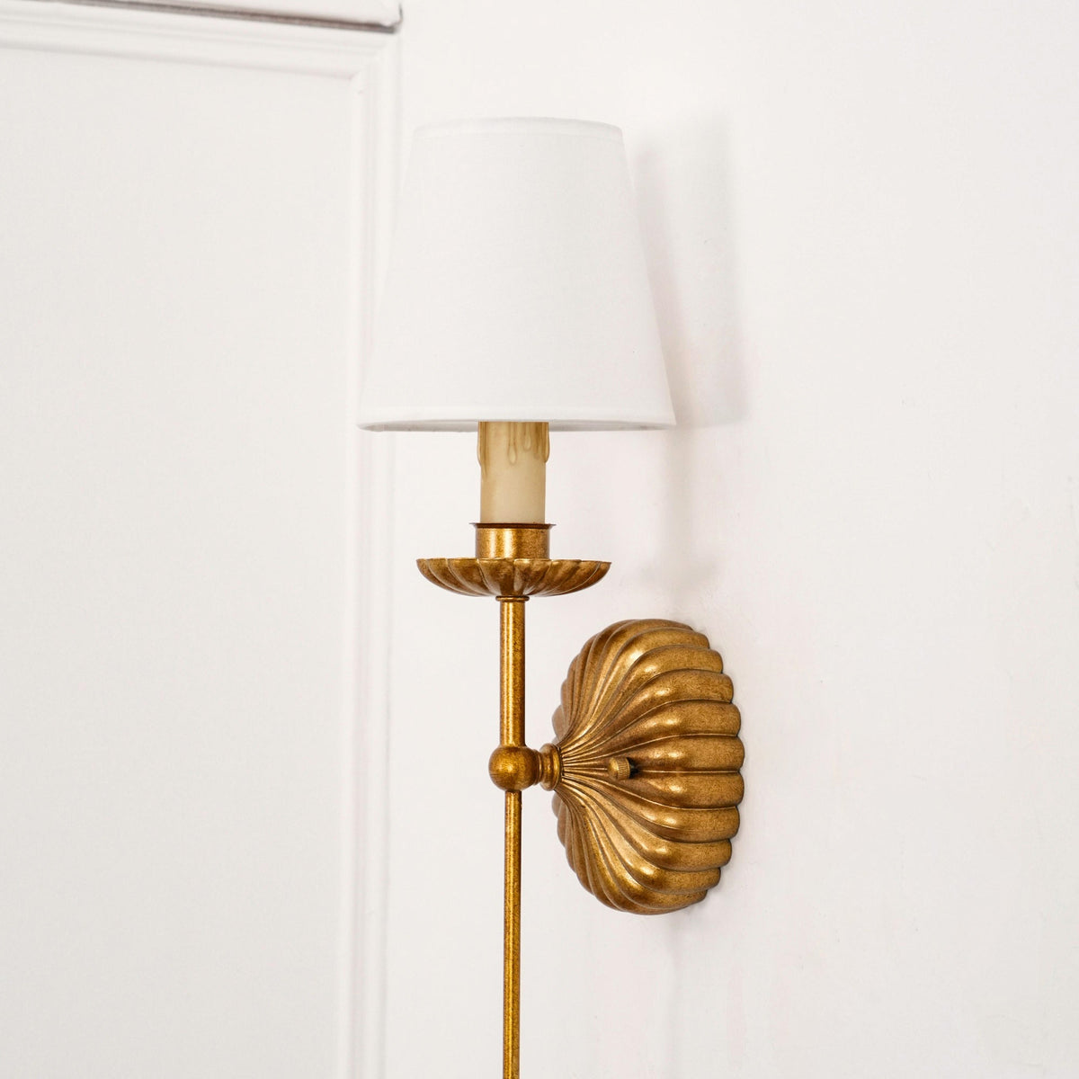Catina Gold-Leaf Double Wall Sconce