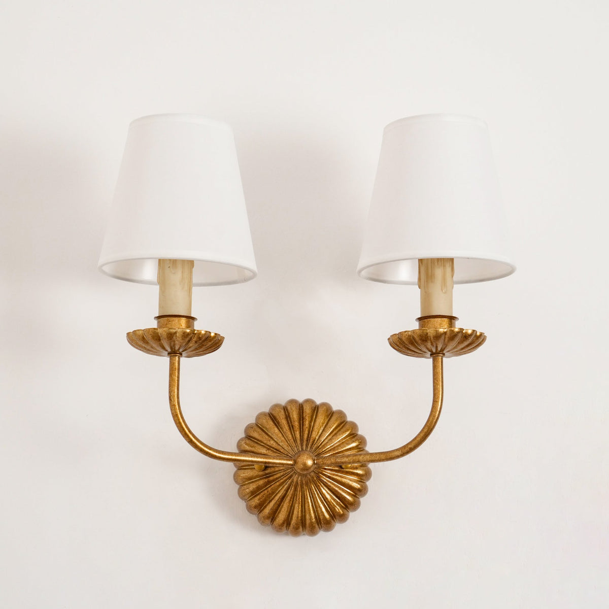 Catina Gold-Leaf Double Wall Sconce