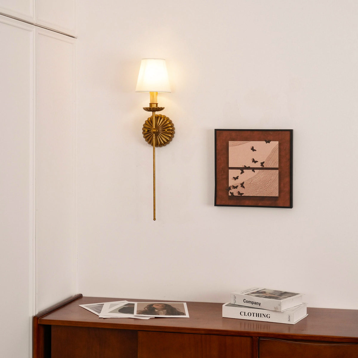 Catina Gold-Leaf Double Wall Sconce
