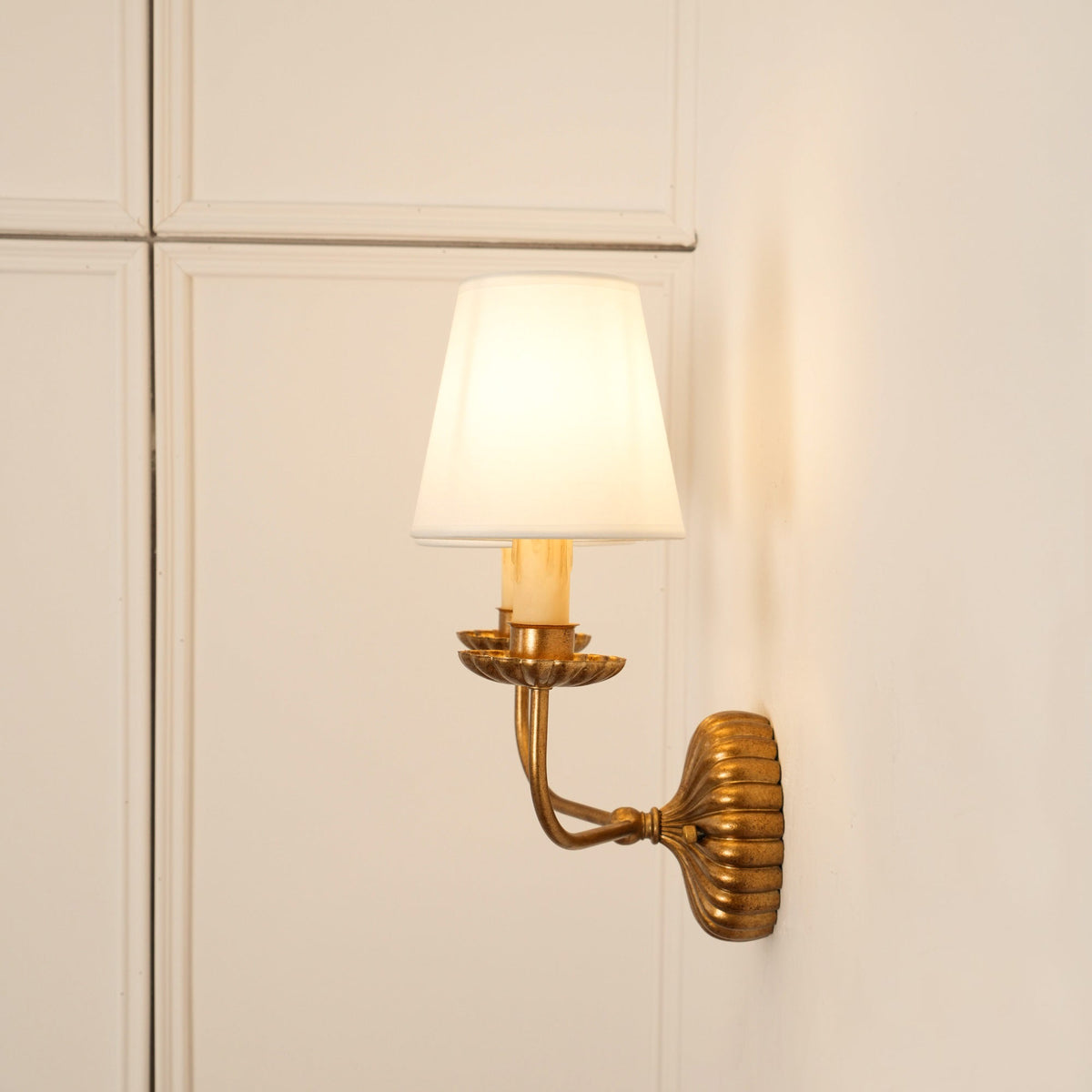 Catina Gold-Leaf Double Wall Sconce