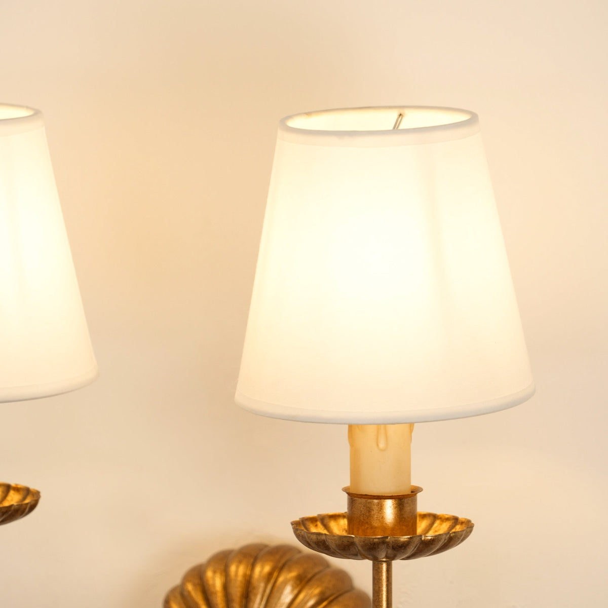 Catina Gold-Leaf Double Wall Sconce