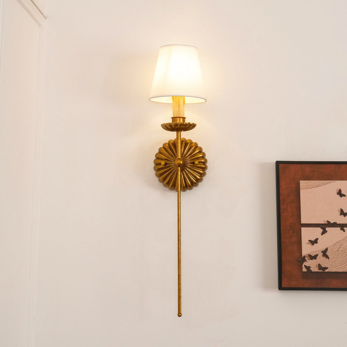 Catina Gold-Leaf Double Wall Sconce