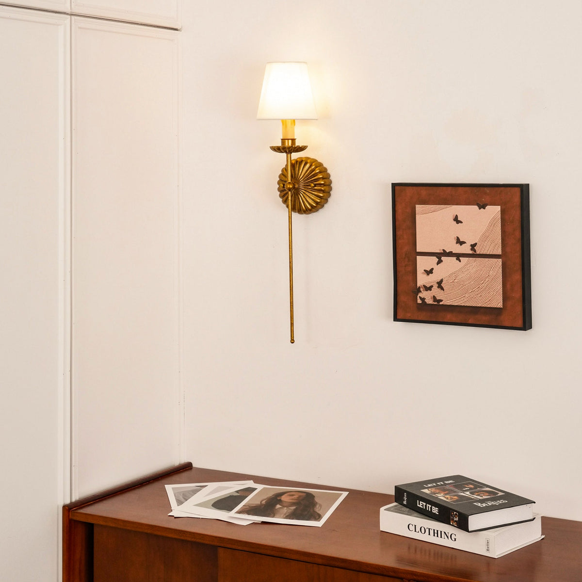Catina Gold-Leaf Double Wall Sconce