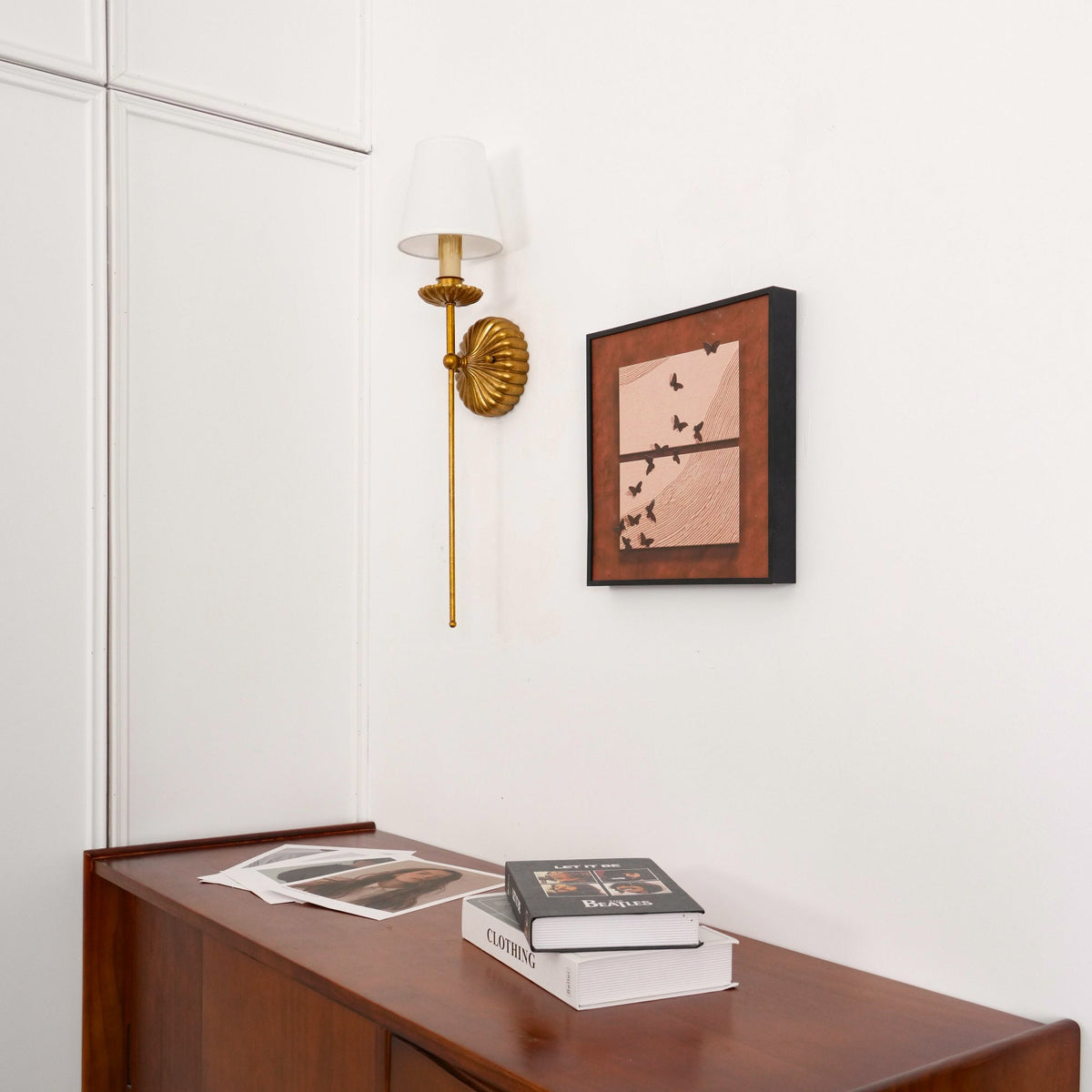 Catina Gold-Leaf Double Wall Sconce