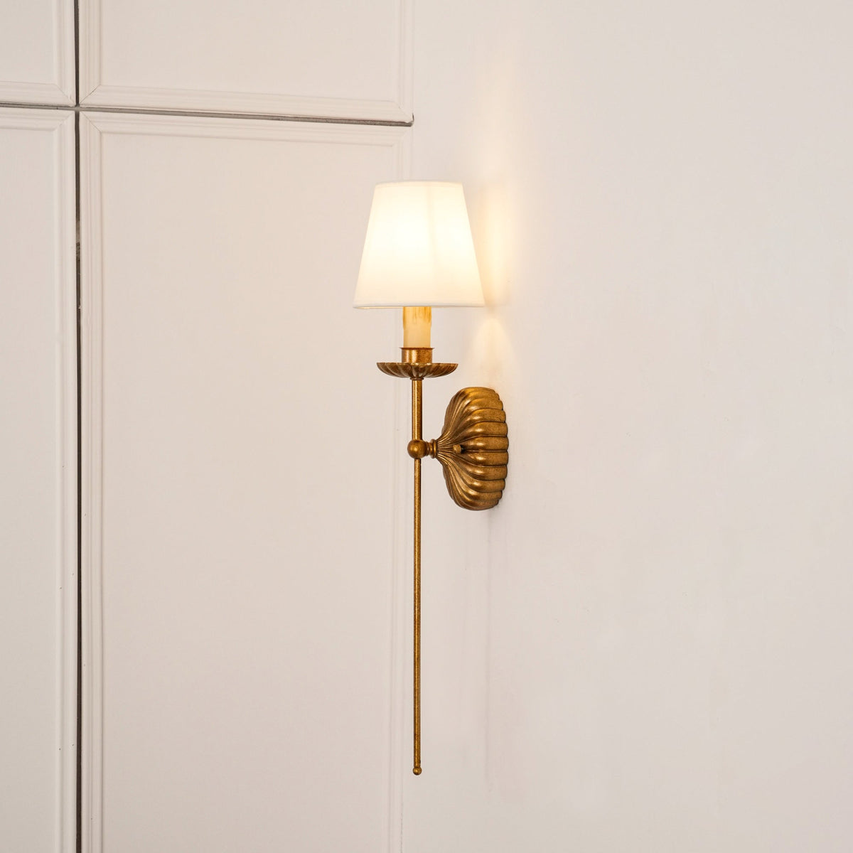 Catina Gold-Leaf Double Wall Sconce
