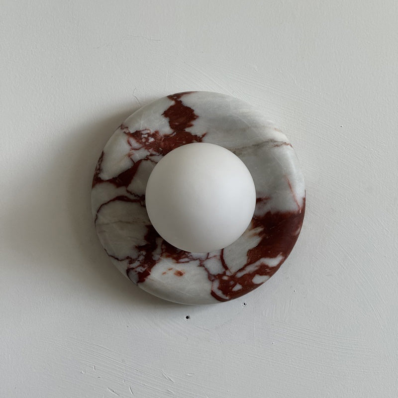Orli Red Marble Wall Sconce