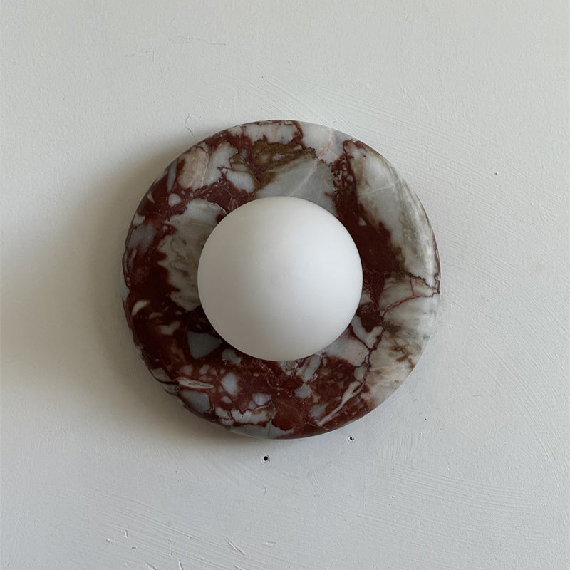 Orli Red Marble Wall Sconce