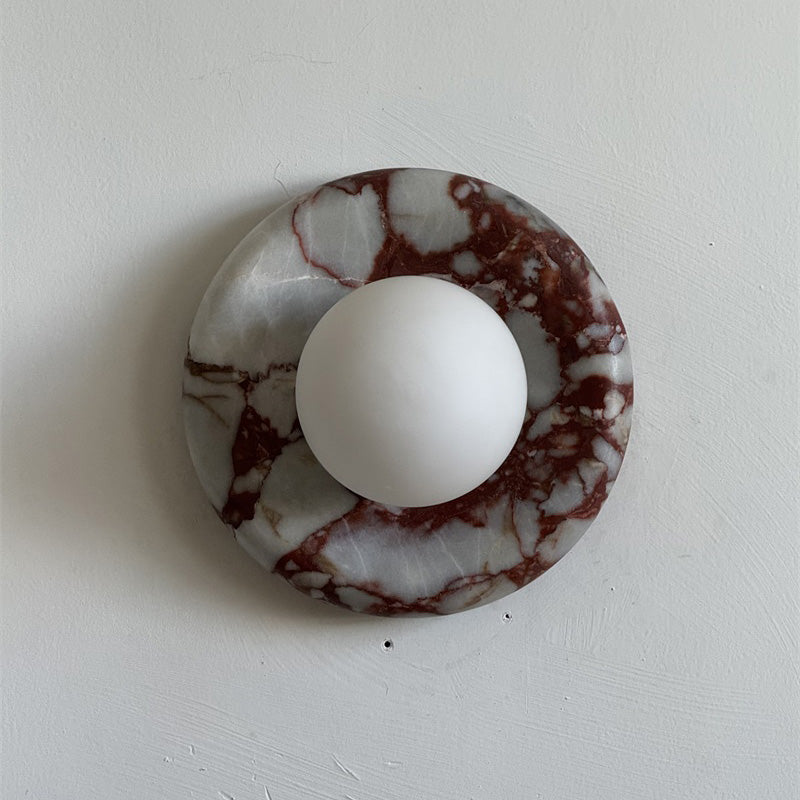 Orli Red Marble Wall Sconce