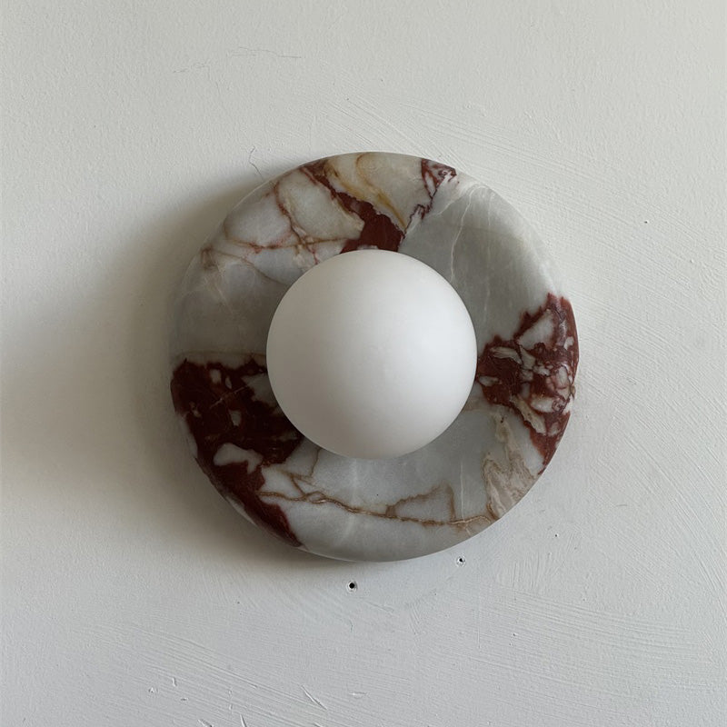 Orli Red Marble Wall Sconce