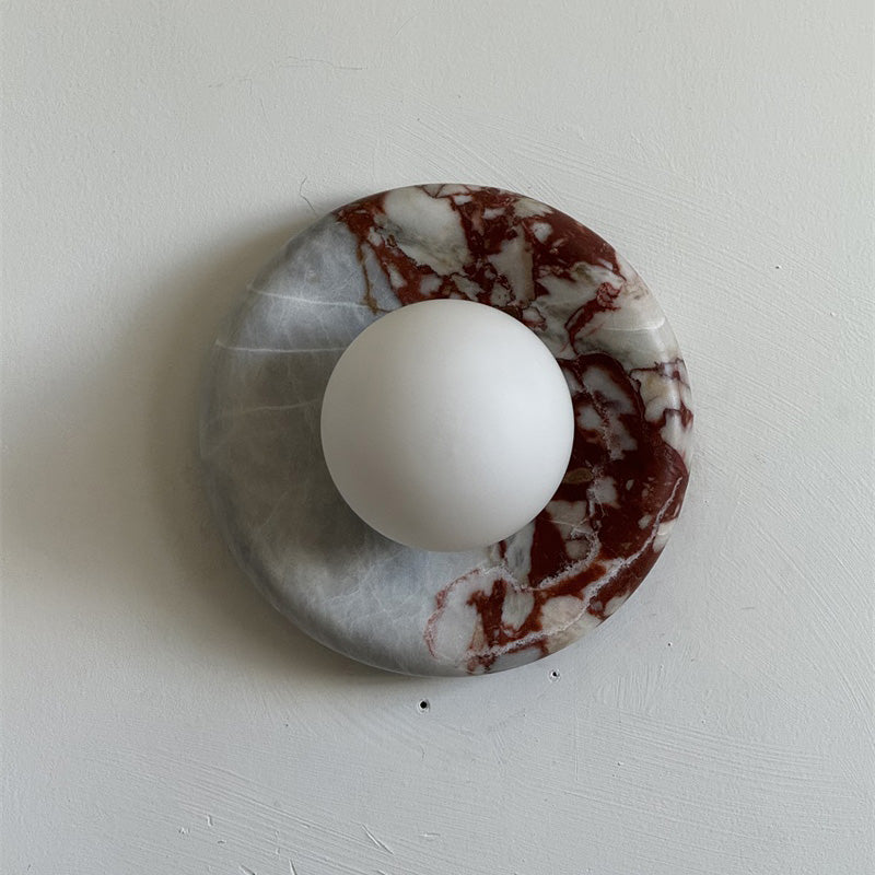 Orli Red Marble Wall Sconce