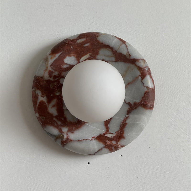Orli Red Marble Wall Sconce