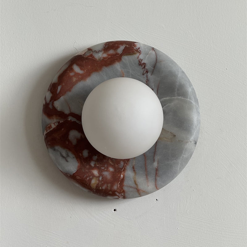 Orli Red Marble Wall Sconce