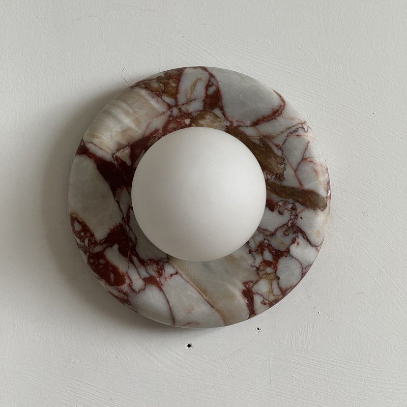 Orli Red Marble Wall Sconce