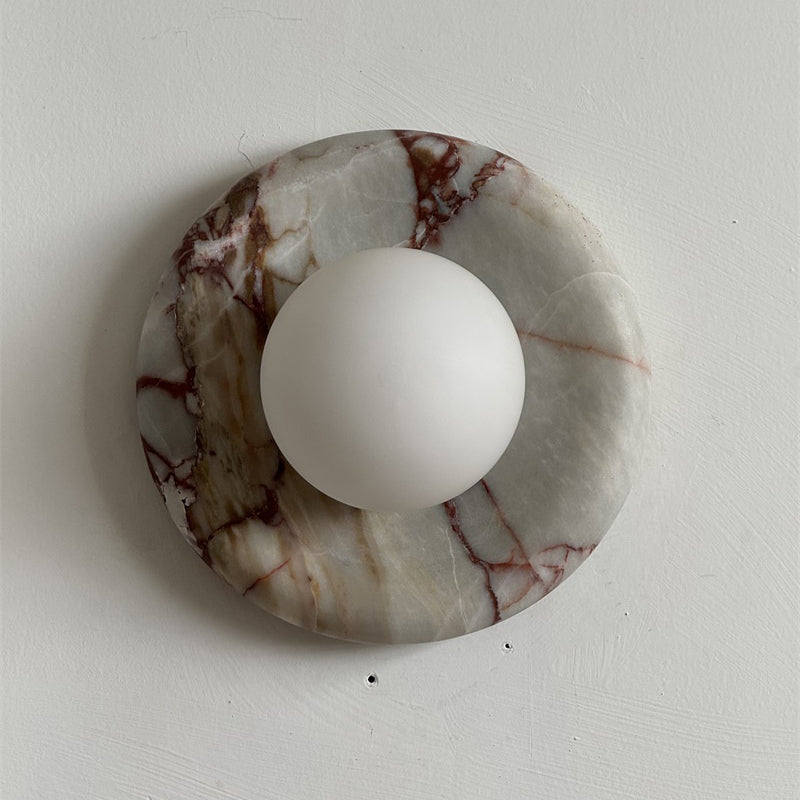 Orli Red Marble Wall Sconce