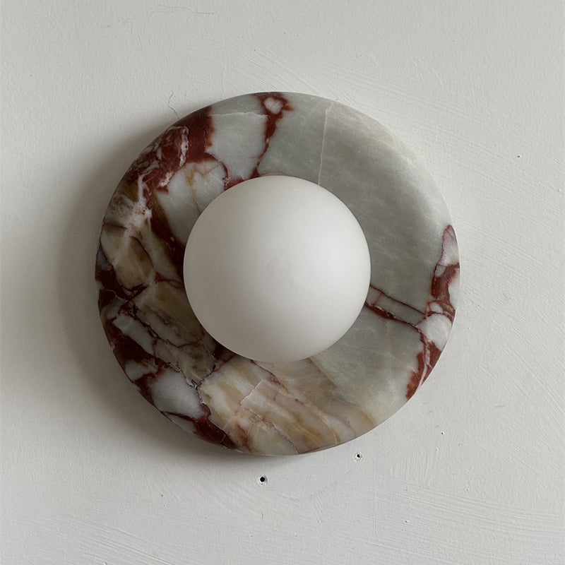 Orli Red Marble Wall Sconce