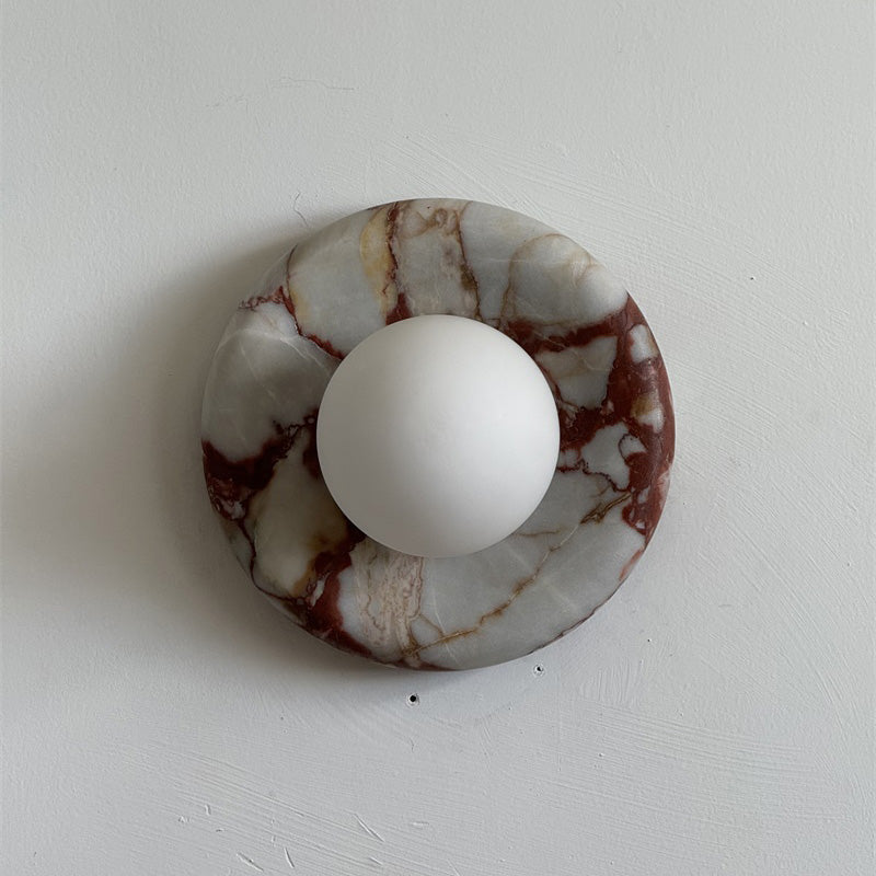 Orli Red Marble Wall Sconce