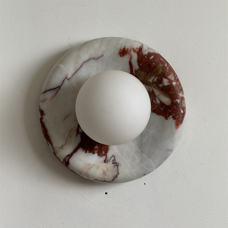 Orli Red Marble Wall Sconce