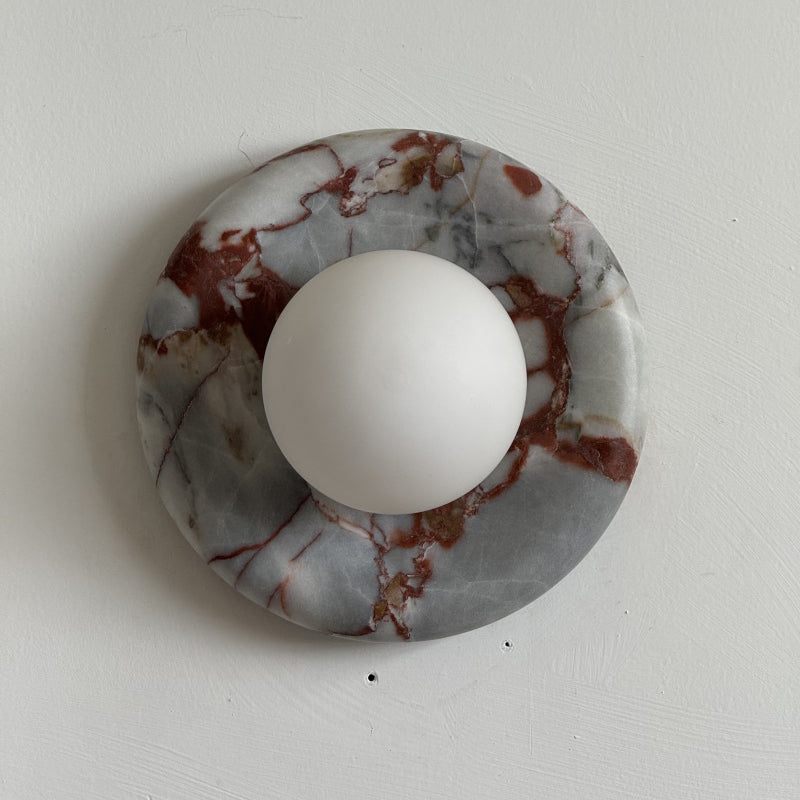Orli Red Marble Wall Sconce