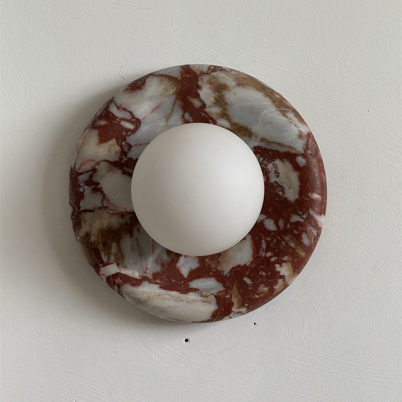 Orli Red Marble Wall Sconce