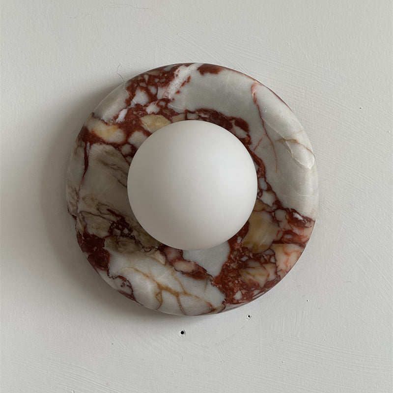 Orli Red Marble Wall Sconce
