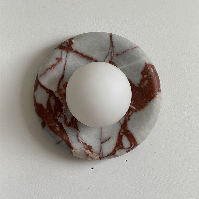 Orli Red Marble Wall Sconce
