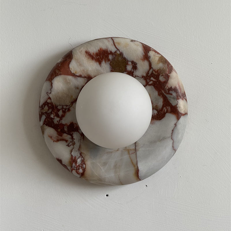 Orli Red Marble Wall Sconce
