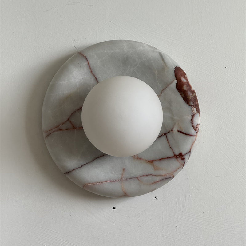 Orli Red Marble Wall Sconce