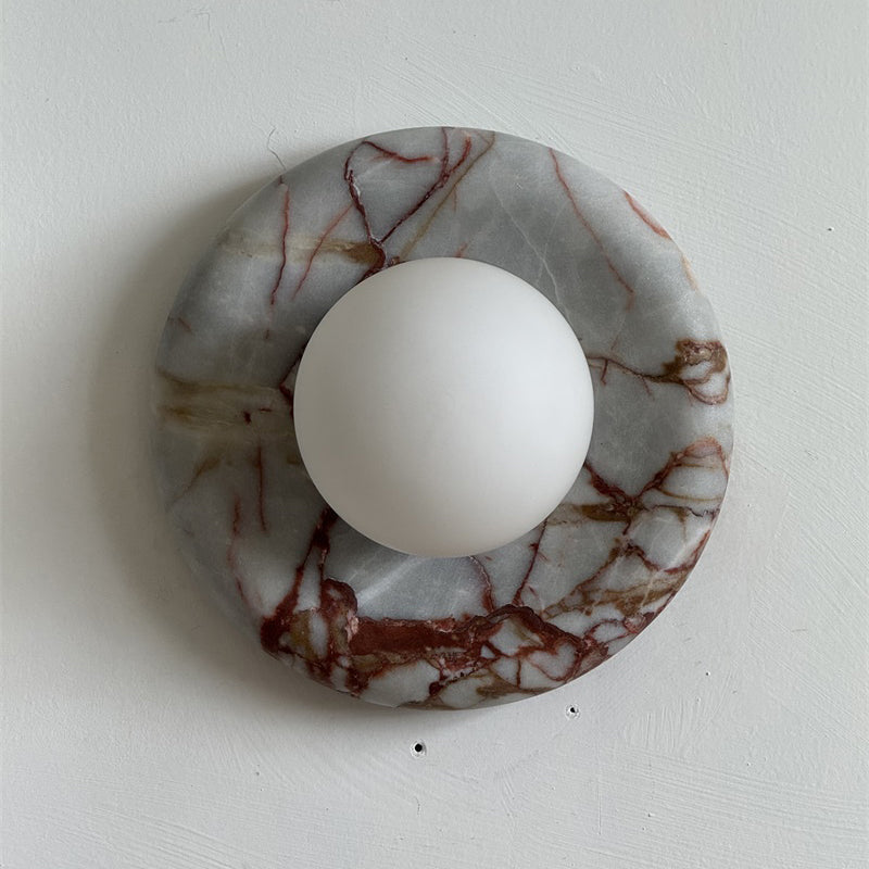 Orli Red Marble Wall Sconce