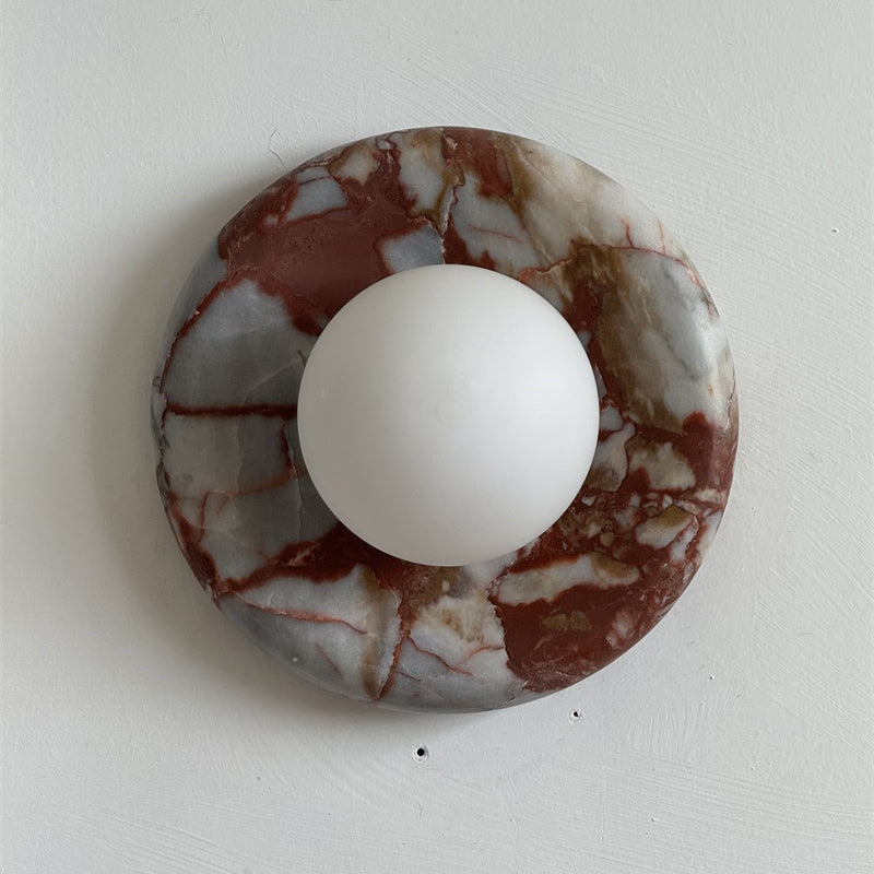 Orli Red Marble Wall Sconce