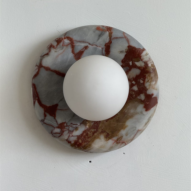 Orli Red Marble Wall Sconce