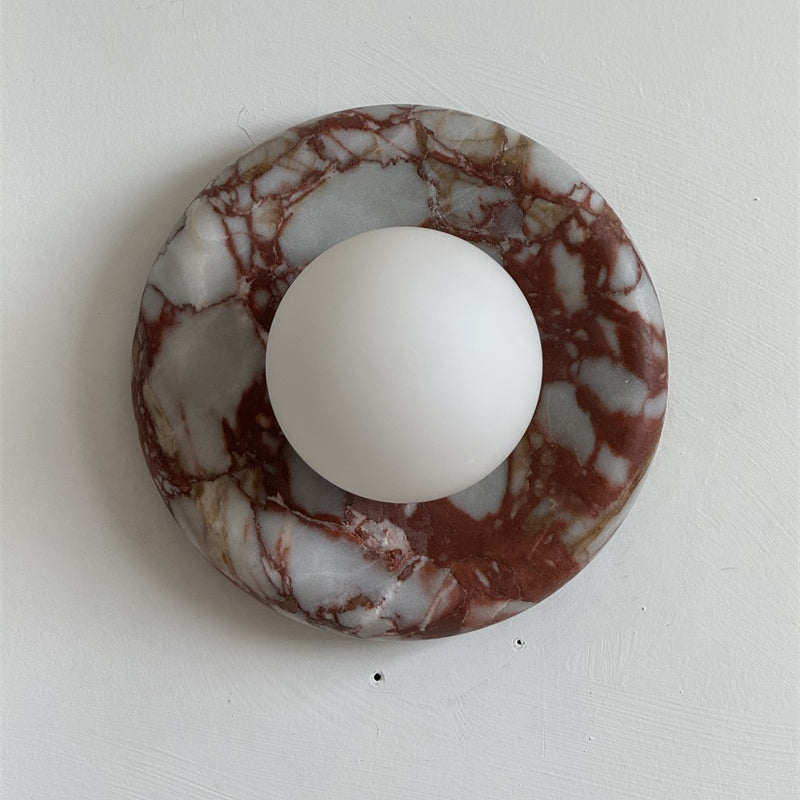 Orli Red Marble Wall Sconce