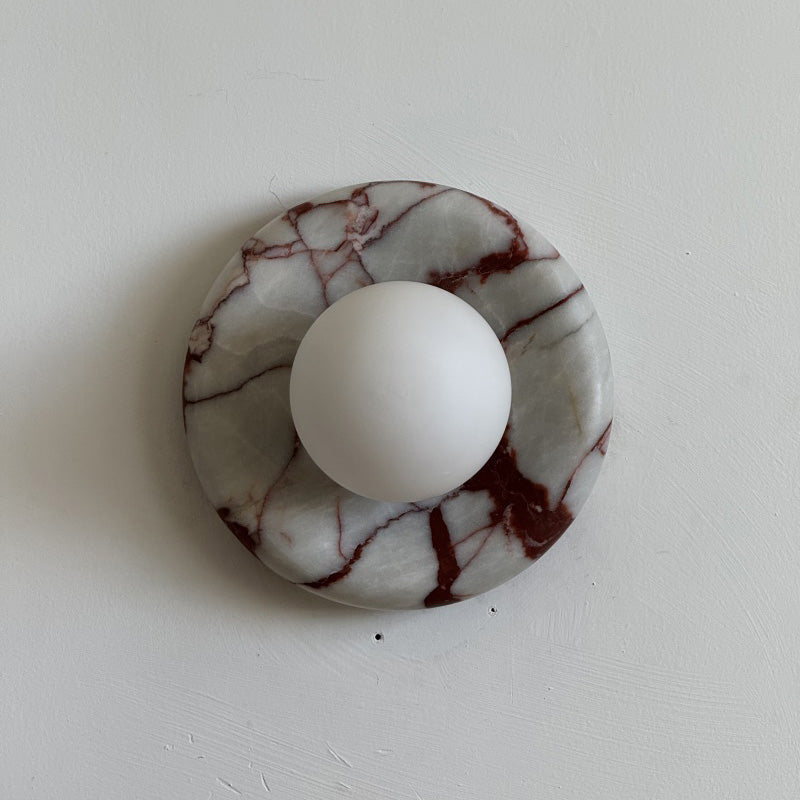 Orli Red Marble Wall Sconce