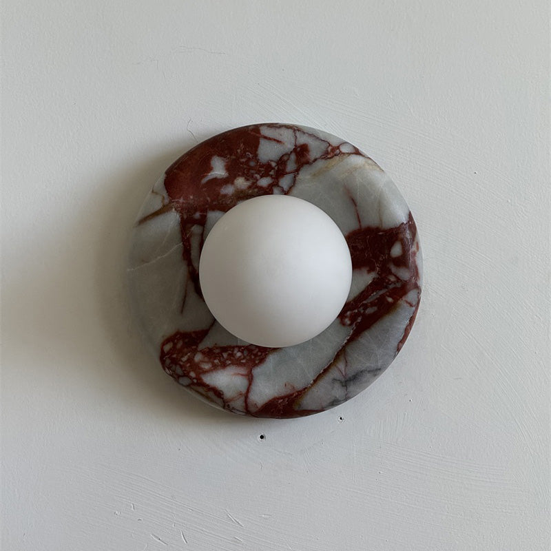 Orli Red Marble Wall Sconce