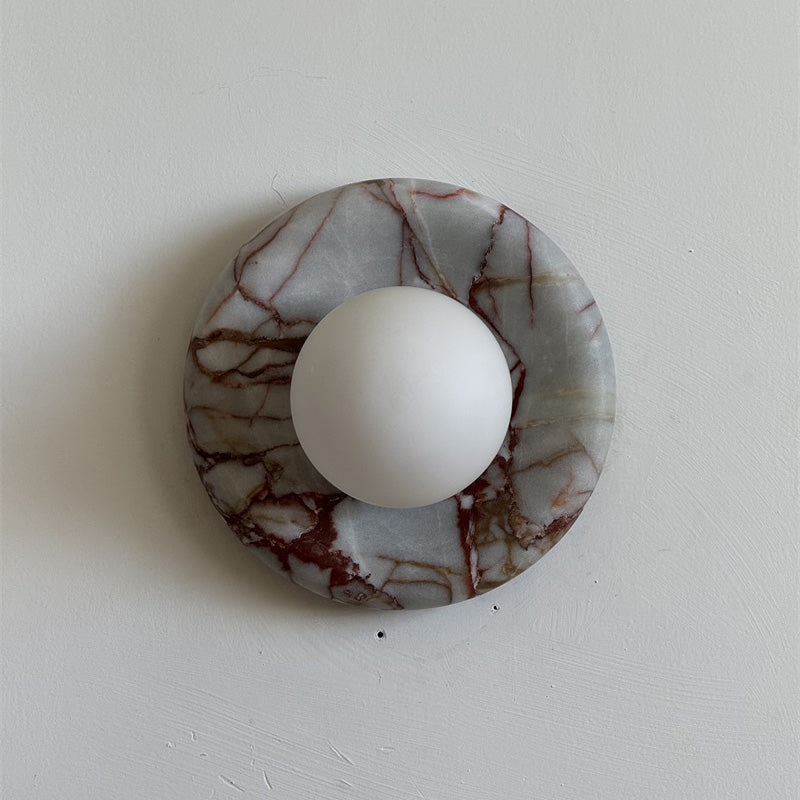 Orli Red Marble Wall Sconce