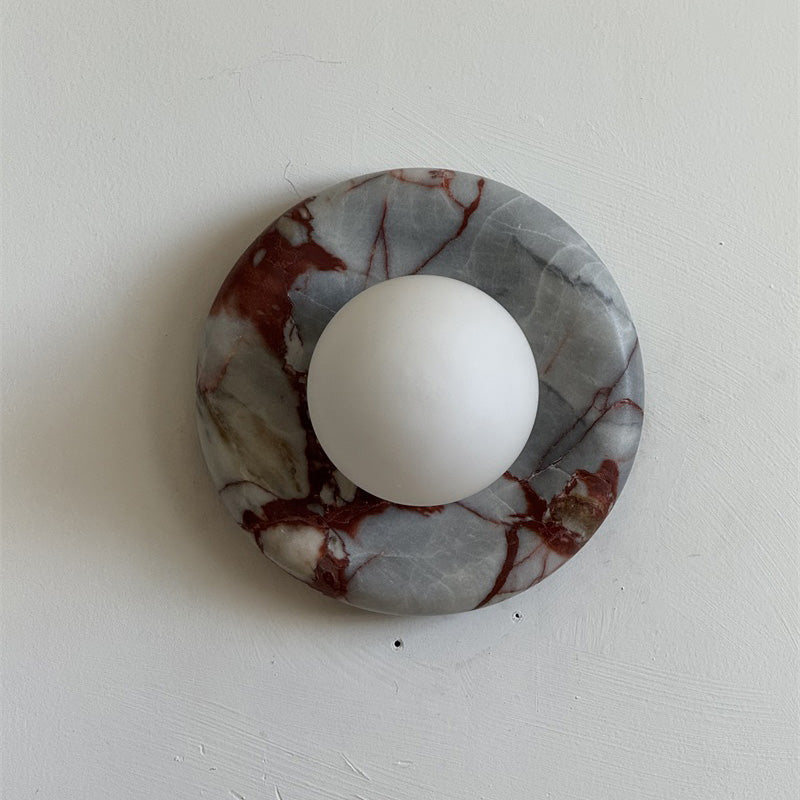 Orli Red Marble Wall Sconce