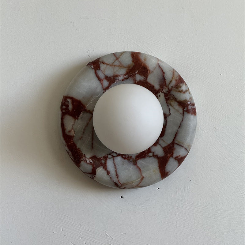 Orli Red Marble Wall Sconce