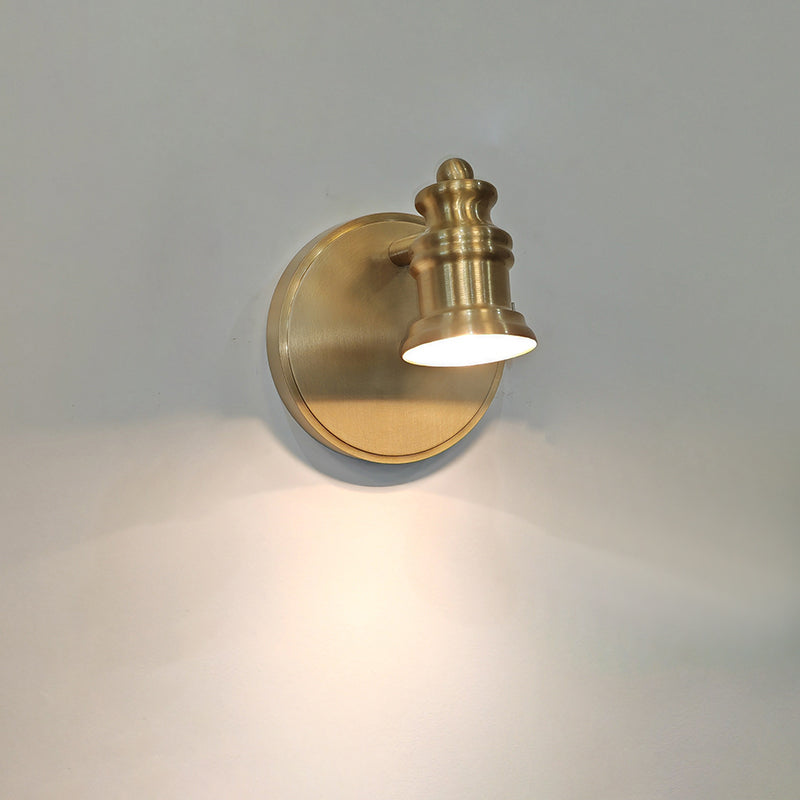 Halophane Brass Spotlight Wall Lamp