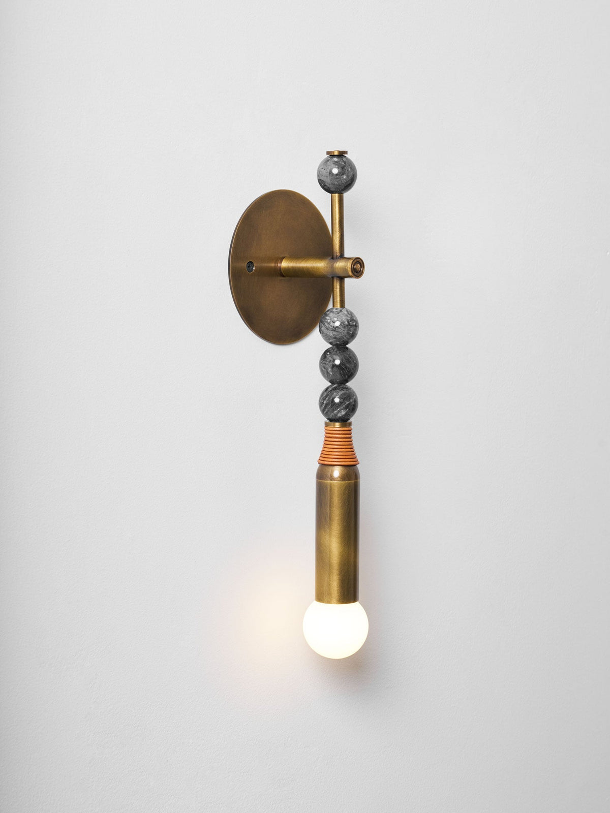 Toam Brass & Marble Wall Lamp