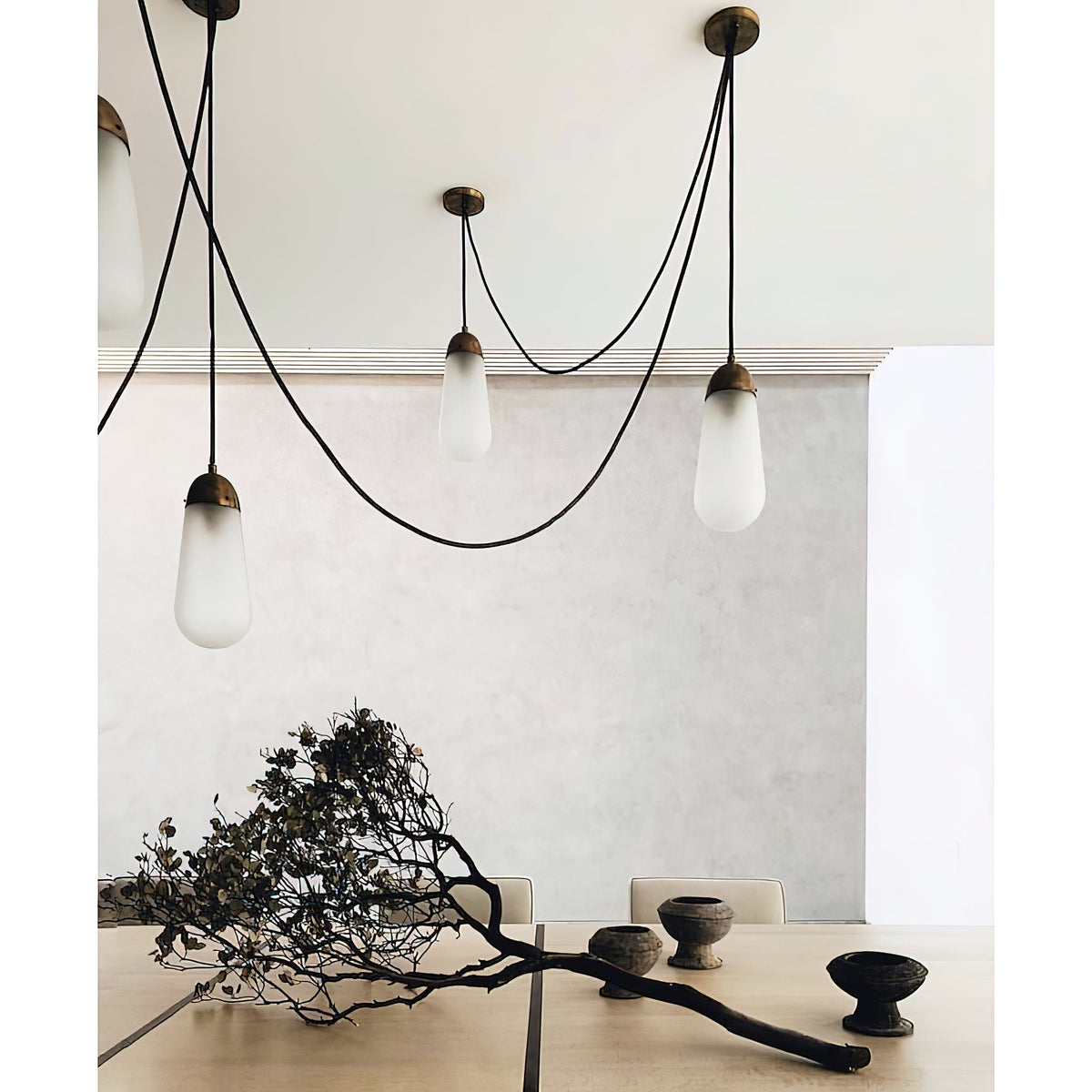 Lariat Swag-Cord Cluster Pendant