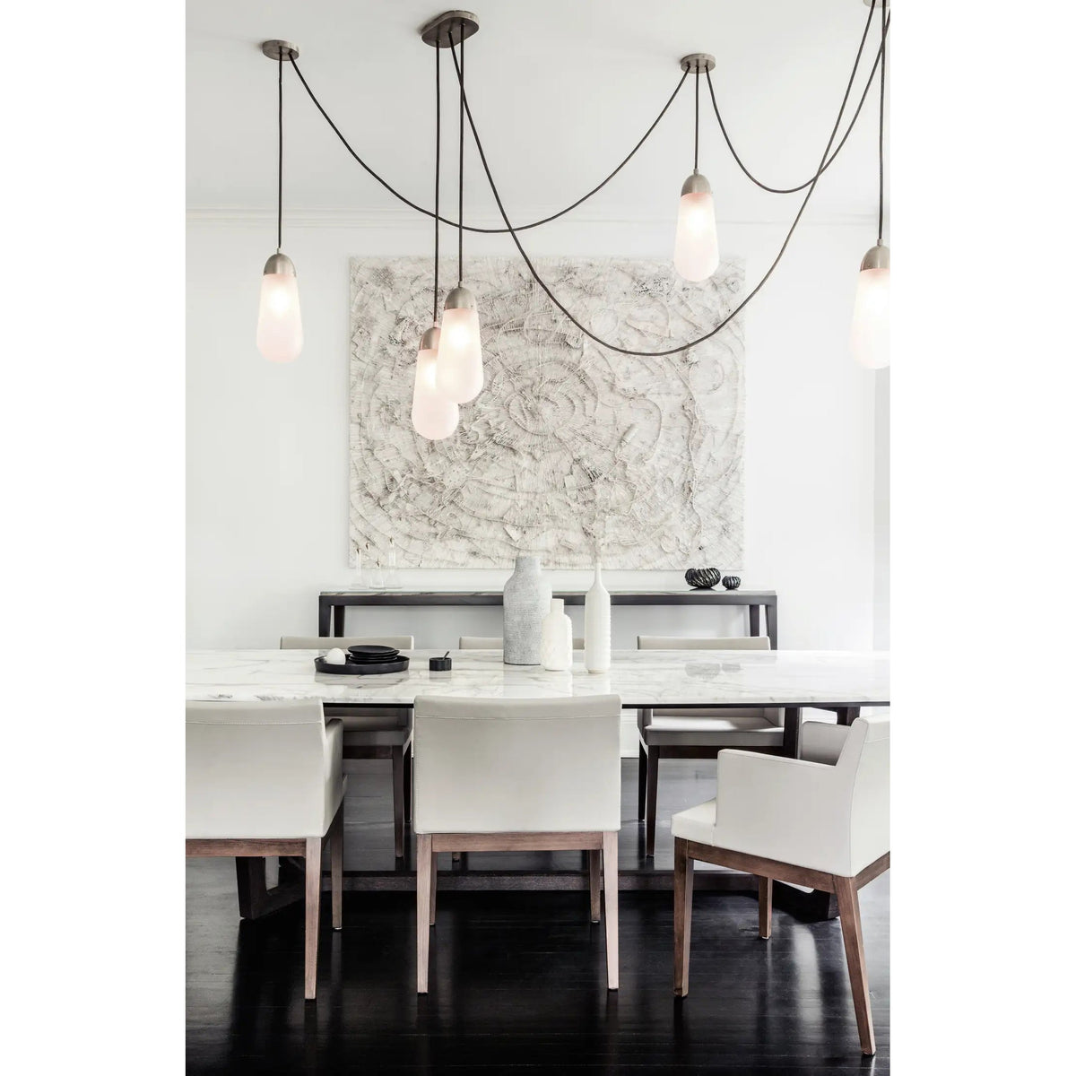 Lariat Swag-Cord Cluster Pendant