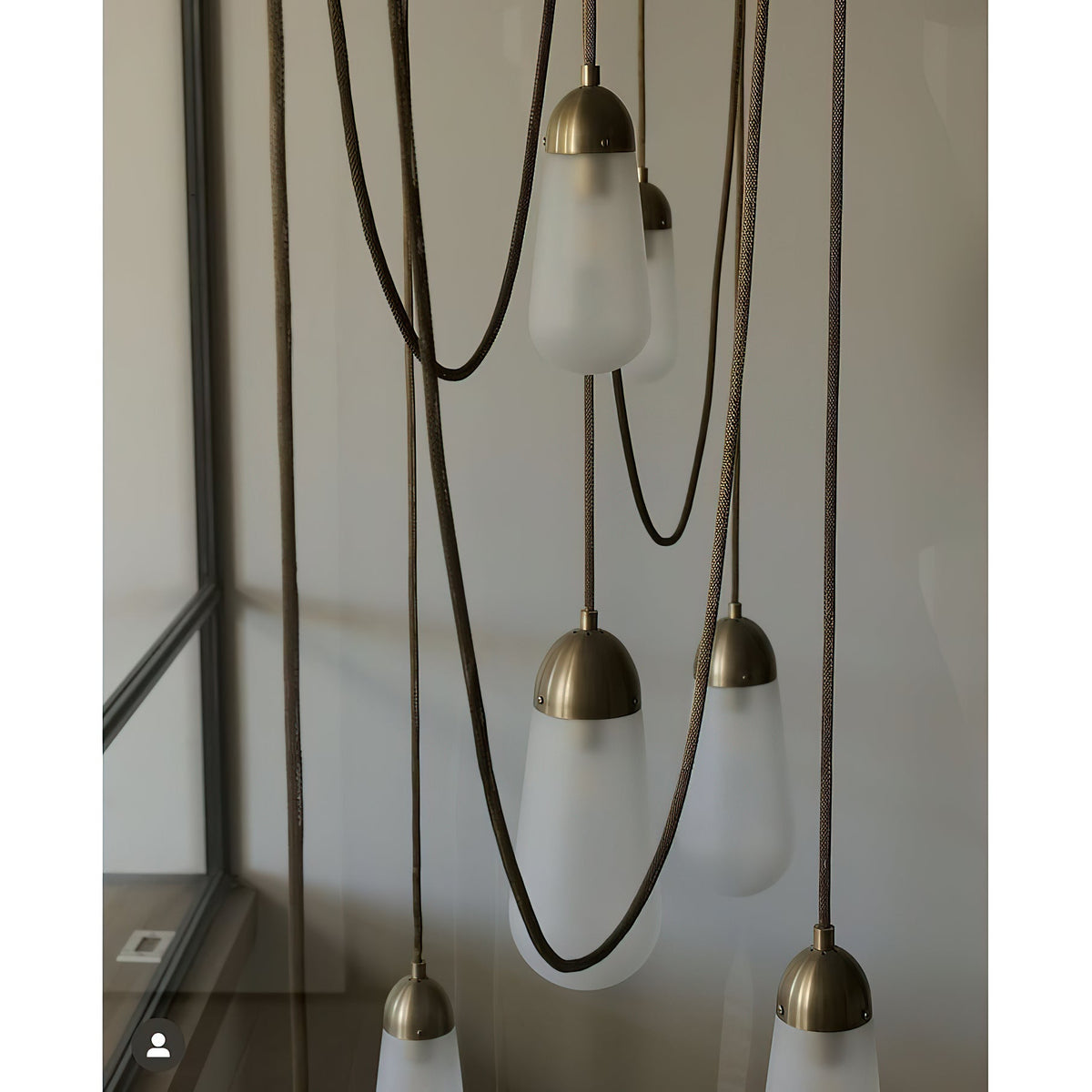 Lariat Swag-Cord Cluster Pendant