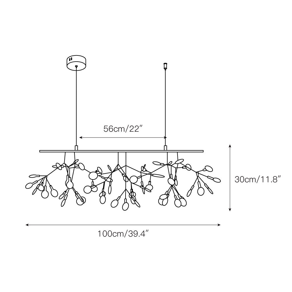 Heracleum Firefly LED Branch Chandelier