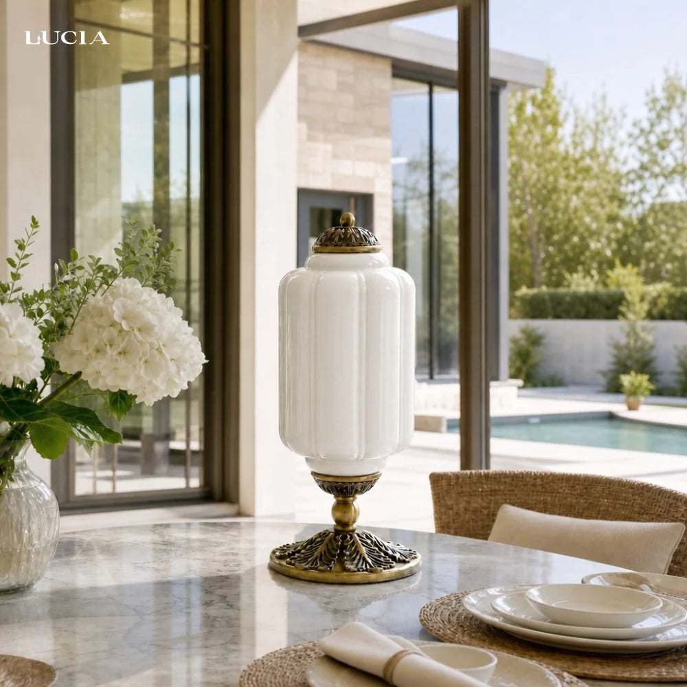 Lumi Fluted Glass Table Lamp