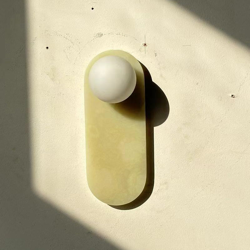 Lucie Onyx & Travertine Wall Lamp
