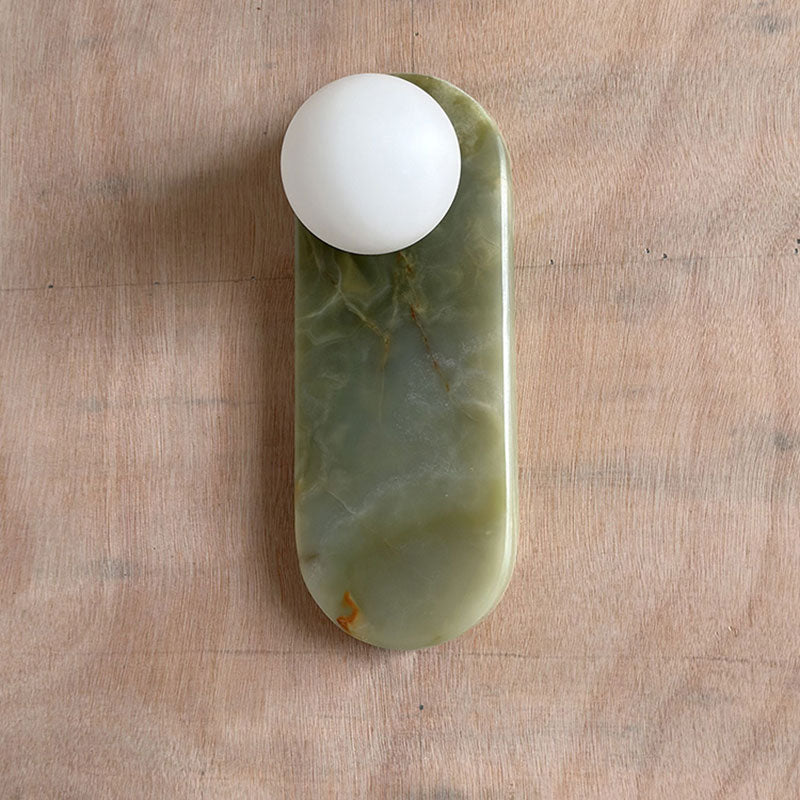 Lucie Onyx & Travertine Wall Lamp