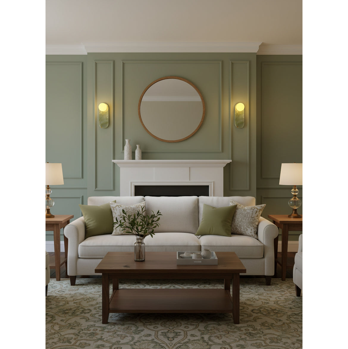 Lucie Onyx & Travertine Wall Lamp