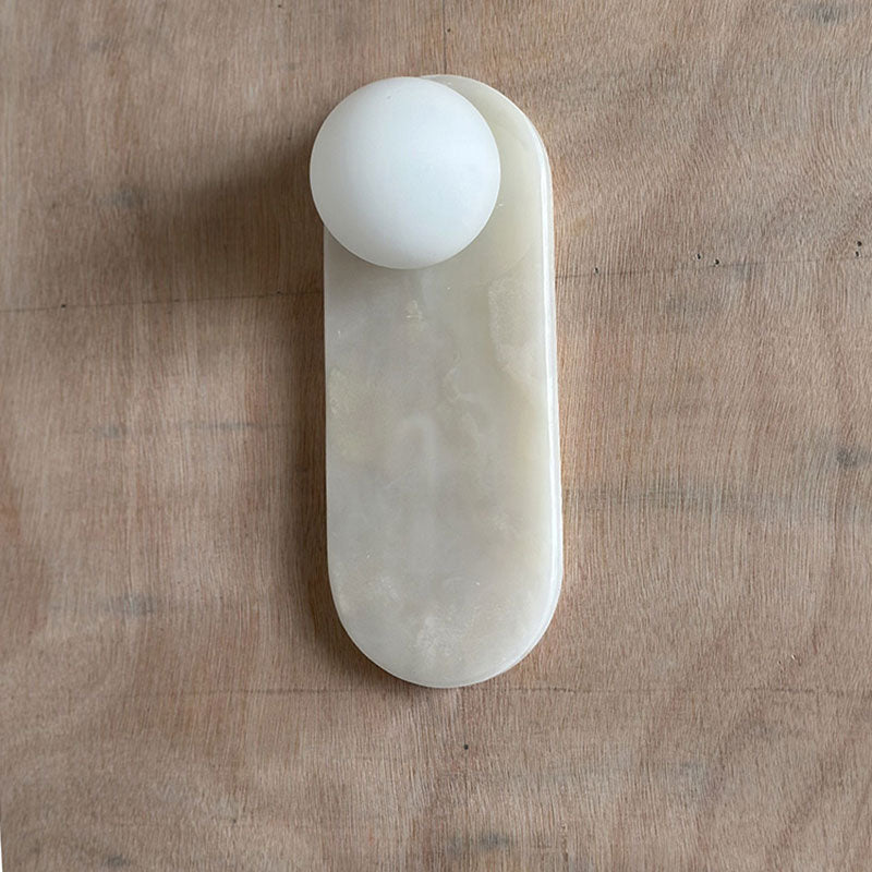 Lucie Onyx & Travertine Wall Lamp
