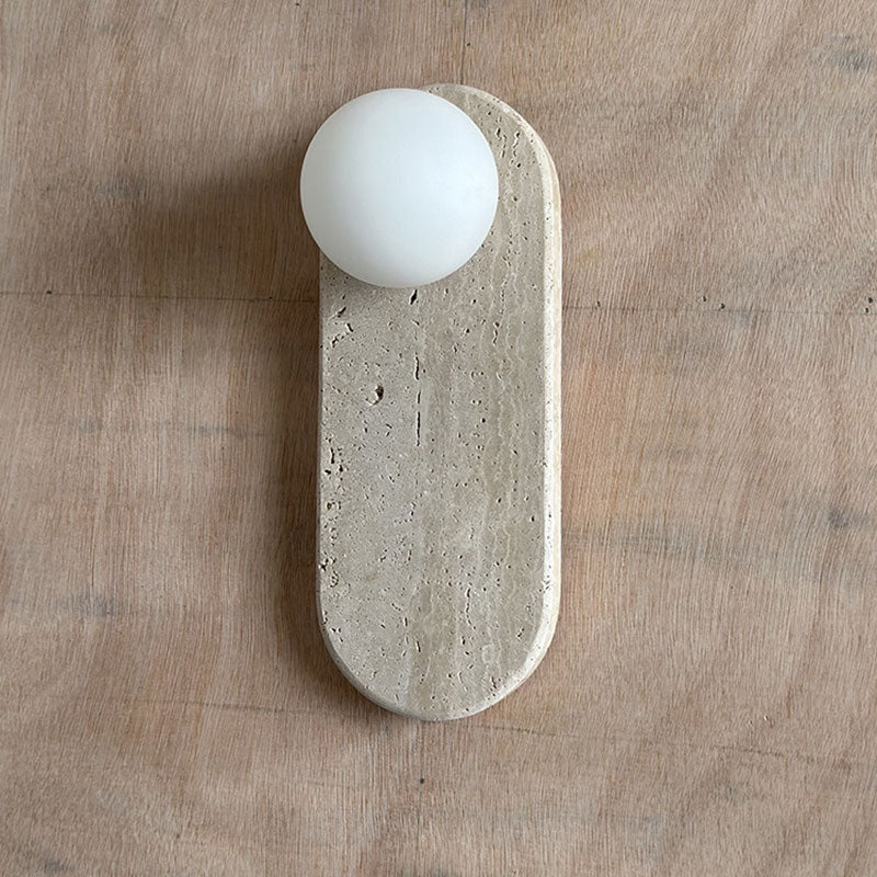 Lucie Onyx & Travertine Wall Lamp
