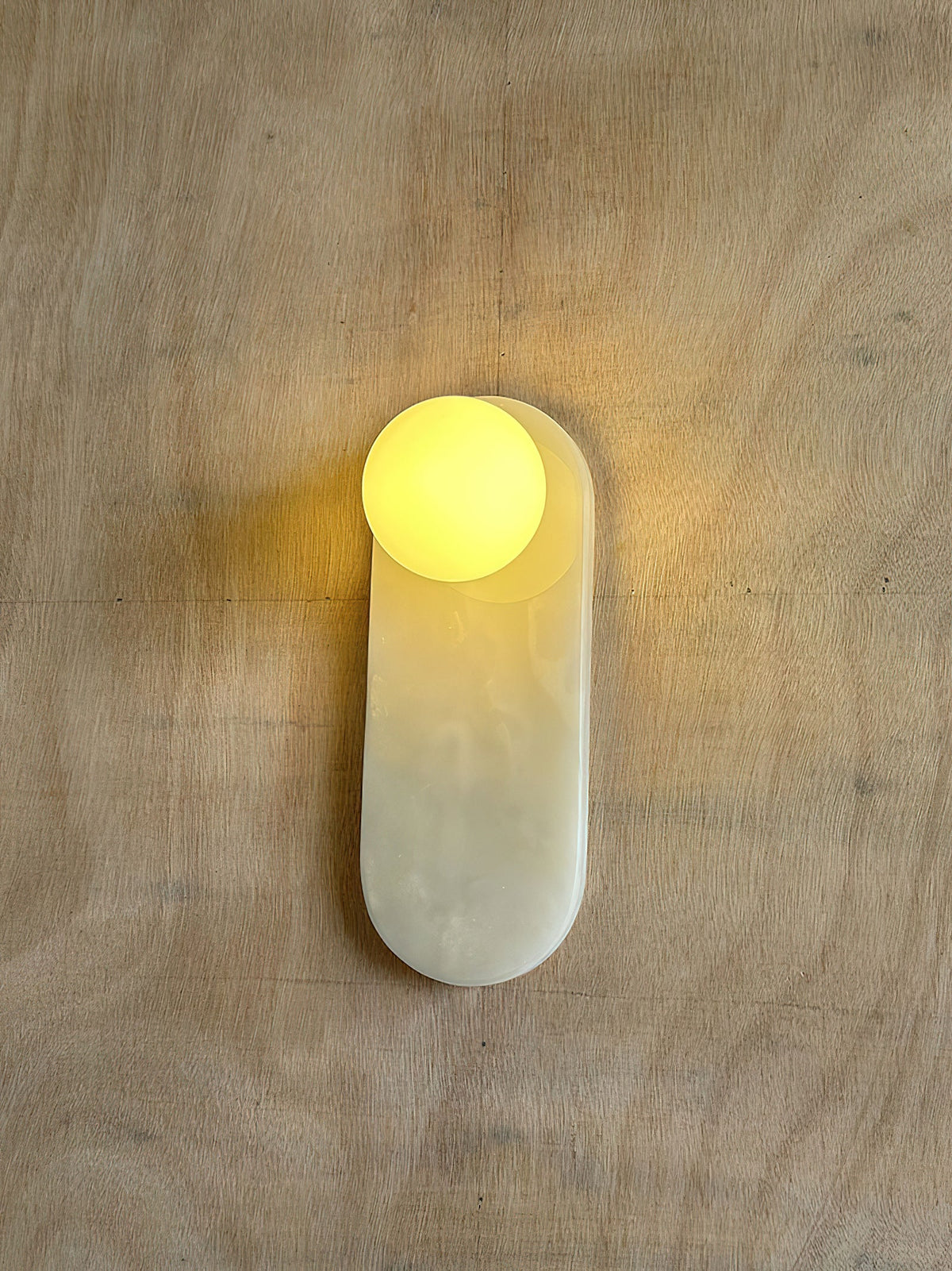 Lucie Onyx & Travertine Wall Lamp