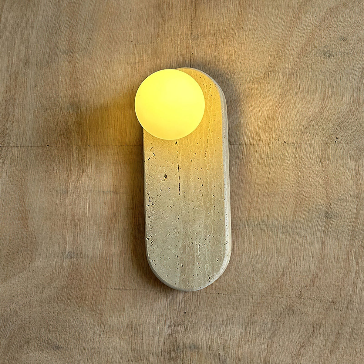 Lucie Onyx & Travertine Wall Lamp
